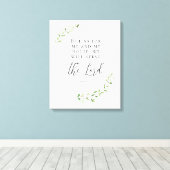 Maar wat mij en mijn huis betreft, wij zullen de H Canvas Afdruk (Insitu (Houten vloer))