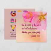 Maar wees Doers van het woord Christelijke Floral (Voorkant / Achterkant)