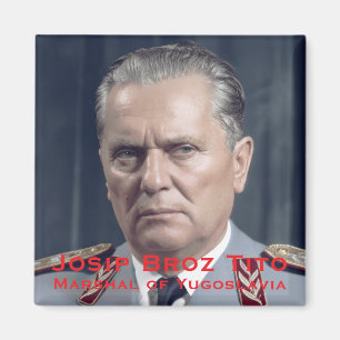 Maarschalk Josip Broz Tito Balkan Militair Foto Magneet
