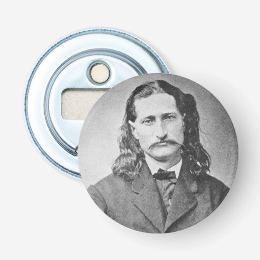 Maarschalk Wild Bill Hickok Old West Pistolhelden Button Flesopener (Voorkant)