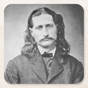 Maarschalk Wild Bill Hickok Old West Pistolhelden. Kartonnen Onderzetters