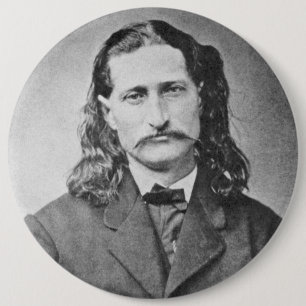 Maarschalk Wild Bill Hickok Old West Pistolhelden. Ronde Button 6,0 Cm