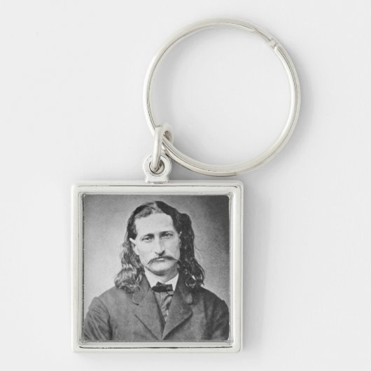 Maarschalk Wild Bill Hickok Oude West Revolverheld Sleutelhanger (Voorkant)