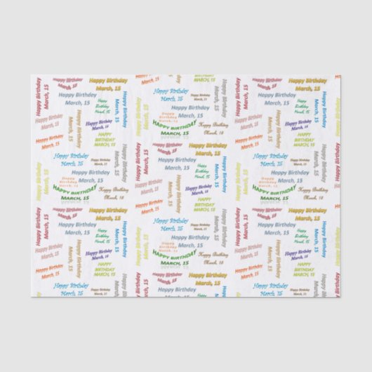 Maart, 15-jarig weefselboek tissuepapier (Voorkant)