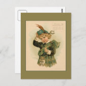  maart 1891, prachtige kindertekening briefkaart (Voorkant / Achterkant)