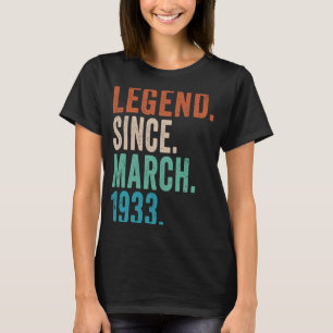 Maart 1933 90 jaar oud, 90th Birthda T-shirt
