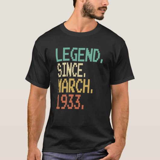  maart 1933 90 jaar oud in 1 t-shirt (Voorkant)
