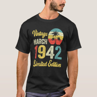  maart 1942 80 jaar oude verjaardag t-shirt