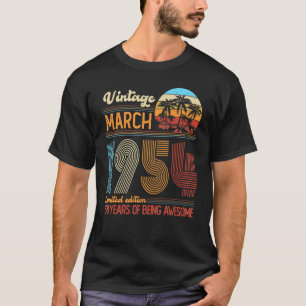  maart 1954 68 jaar oud 68e geboortedag deco t-shirt