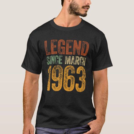  maart 1963, geboren sinds 1963 t-shirt (Voorkant)