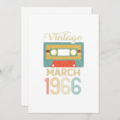  maart 1966 55e verjaardag 55 jaar cadeau kaart (Voorkant / Achterkant)