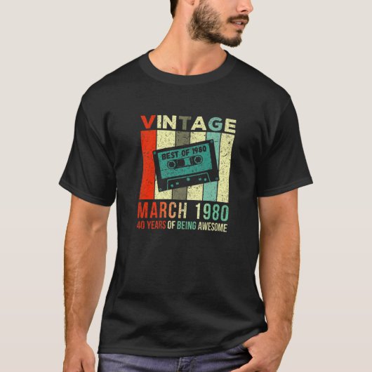  maart 1980 : 40 jaar Geweldige 40e T-shirt (Voorkant)