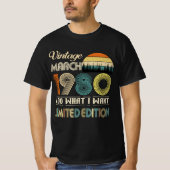 maart 1980 T-shirt - Retro Style Verjaardag (Voorkant)