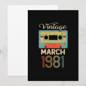  maart 1981 40e verjaardag 40 jaar cadeau kaart (Voorkant / Achterkant)