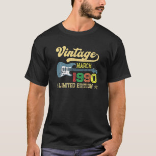 maart 1990 Bday Gifts, Guitar Lovers 32nd T-shirt