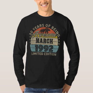maart 1992 30 jaar Geweldige T-shirt