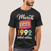 maart 1992 31 jaar oude gelukkige verjaardag voor  t-shirt (Voorkant)