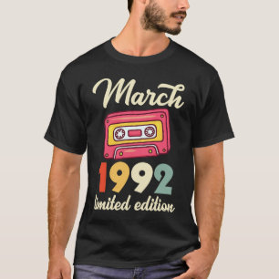 maart 1992 31 jaar oude gelukkige verjaardag voor  t-shirt