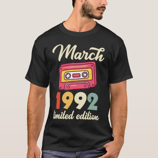 maart 1992 31 jaar oude gelukkige verjaardag voor  t-shirt (Voorkant)