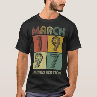 Maart 1997  24 jaar oud Retro 24th Birthda T-shirt