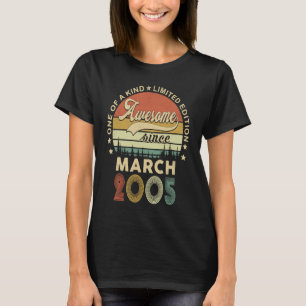 maart 2005 18 jaar Geweldige retrocessie 18e bi T-shirt