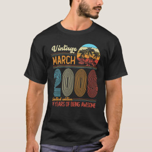 maart 2008 14 jaar oud 14e B Dag Decoraat T-shirt