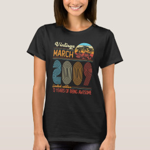maart 2009 13 jaar oud 13e B Dag Decoraat T-shirt