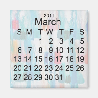 Maart 2011 Miniatuurkalender Magneet