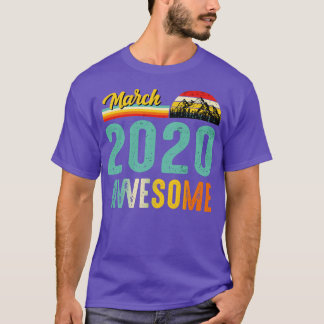Maart 2020 Verjaardagscadeau Shirt Vintage Maart 2
