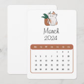 Maart 2024 Stand Alone Schattigee kat- en Plant ka Menu (Voorkant / Achterkant)