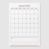 Maart 2025 Magnetische kalender (Voorkant)