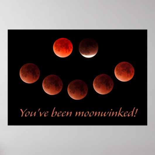 Maart 2026 Eclips Maanpinkte Poster (Voorkant)