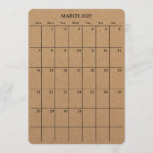 Maart 2027 Kalender voor Planners en Journals