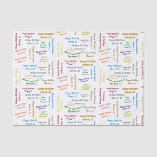 Maart, 31-jarig weefselboek tissuepapier (Voorkant)