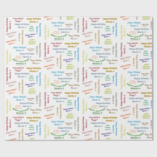 Maart, 4-jarige cadeaupapier (Vlak)