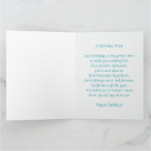 Maart Aquamarijn Birthstone 8.5x11 Verjaardag Kaart (Binnen)