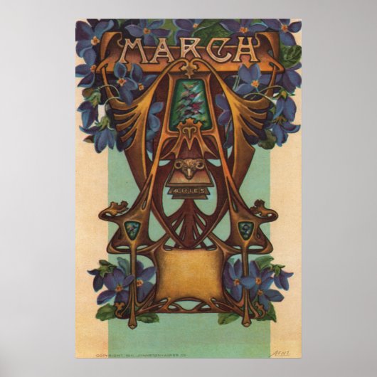 Maart - Aries Poster (Voorkant)