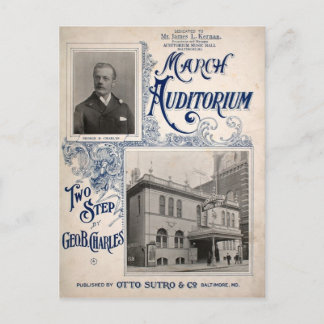 Maart Auditorium Music Hall Baltimore MD Briefkaart