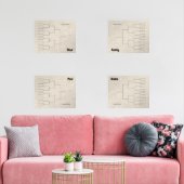 Maart Basketbal Quadrant Bracket ECRU Abstract Muurkunst Sets (Woonkamer)