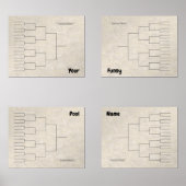 Maart Basketbal Quadrant Bracket ECRU Abstract Muurkunst Sets (Voorkant)