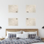 Maart Basketbal Quadrant Bracket ECRU Abstract Muurkunst Sets (Slaapkamer)