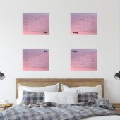 Maart Basketbal Quadrant Bracket Roze Wolken Muurkunst Sets (Slaapkamer)