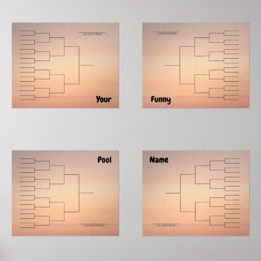 Maart Basketbal Quadrant Bracket Sinaasappel Ombre Muurkunst Sets (Voorkant)