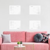 Maart Basketbal Quadrant Bracket Transparant Muurkunst Sets (Woonkamer)