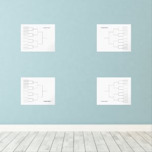 Maart Basketbal Quadrant Bracket Transparant Muurkunst Sets