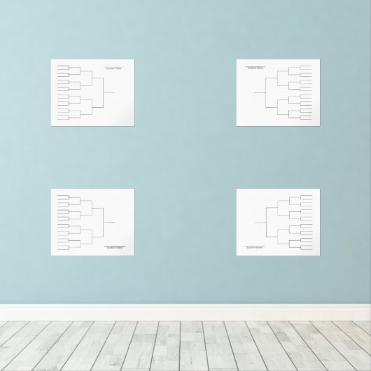 Maart Basketbal Quadrant Bracket Transparant Muurkunst Sets (Houten vloer)