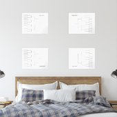 Maart Basketbal Quadrant Bracket Transparant Muurkunst Sets (Slaapkamer)
