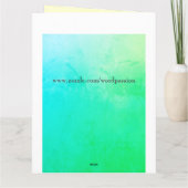 Maart Birthday Birthstone Aquamarine Greeting Kaart (Achterkant)