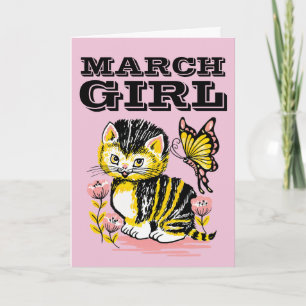 MAART BIRTHDAY GIRL-WENSKAARTEN KAART