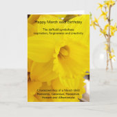 Maart Birthday Kaart (Gele Bloem)